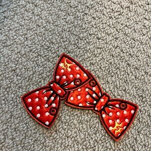 Red Polka Dot Bow Patch for shoes
